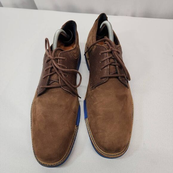 Cole Haan Brown Oxfords with Blue Sole - Picture 7 of 10
